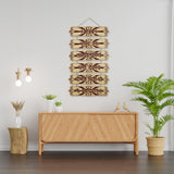 Hindu Calligraphy Wall Plaque – Wooden Religious Decor – Gayatri Mantra Wooden Wall Frame