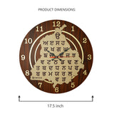 Traditional Punjabi Wall Clock – Handcrafted Design with Gurmukhi Script