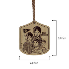 Char Sahibjade - Light Brown - Punjabi Car Hanging