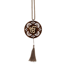 Ik Onkar - Punjabi Sikh Car Hanging - Wooden Car Hanging - Ek Onkar