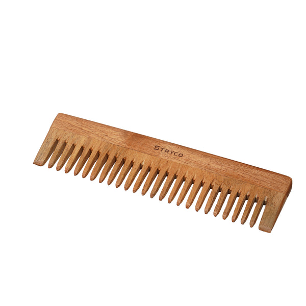 Neem Wood Comb – Natural Wooden Hair Comb for Men & Women | Fine & Wide Tooth