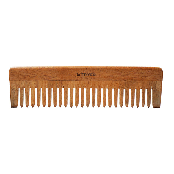 Neem Wood Comb – Natural Wooden Hair Comb for Men & Women | Fine & Wide Tooth