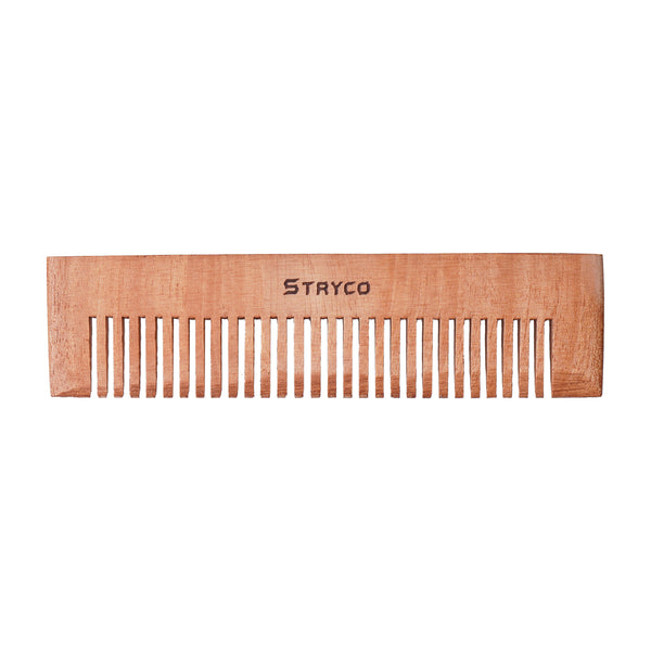 STRYCO 100% Natural Neem Wood Comb – Wide Tooth Hair Comb for Men & Women