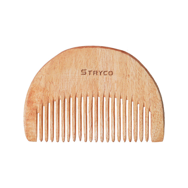 STRYCO 100% Natural Small Neem Wood Comb – Wide Tooth Hair Comb for Men & Women