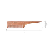 STRYCO Neem Wood Long Tail Comb – Organic, Anti-Dandruff & Anti-Hairfall Styling Comb