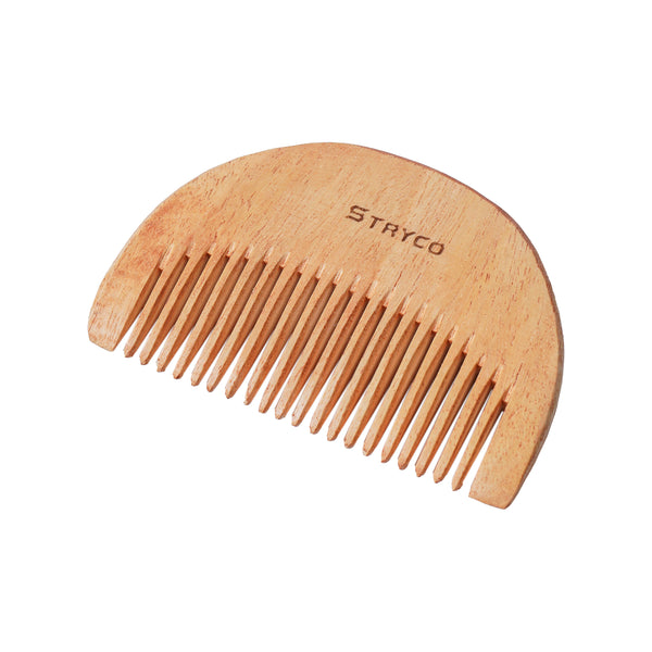 STRYCO 100% Natural Small Neem Wood Comb – Wide Tooth Hair Comb for Men & Women