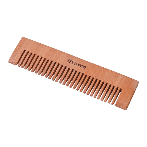 STRYCO 100% Natural Neem Wood Comb – Wide Tooth Hair Comb for Men & Women