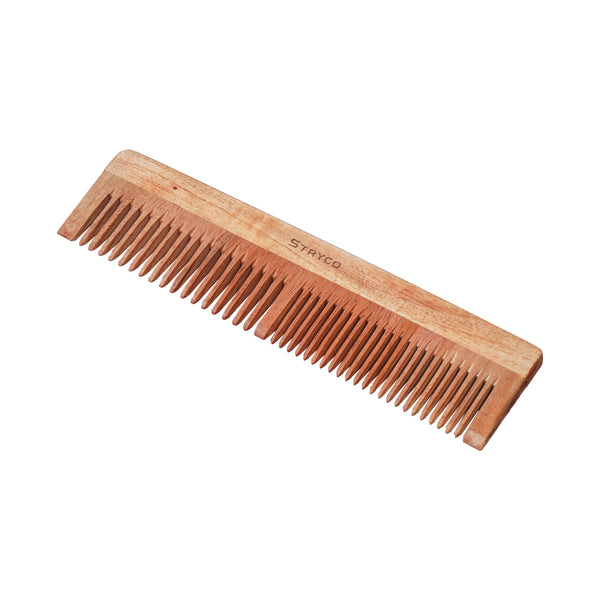 Neem Wood Comb – Natural Wooden Hair Comb for Men & Women | Fine & Wide Tooth